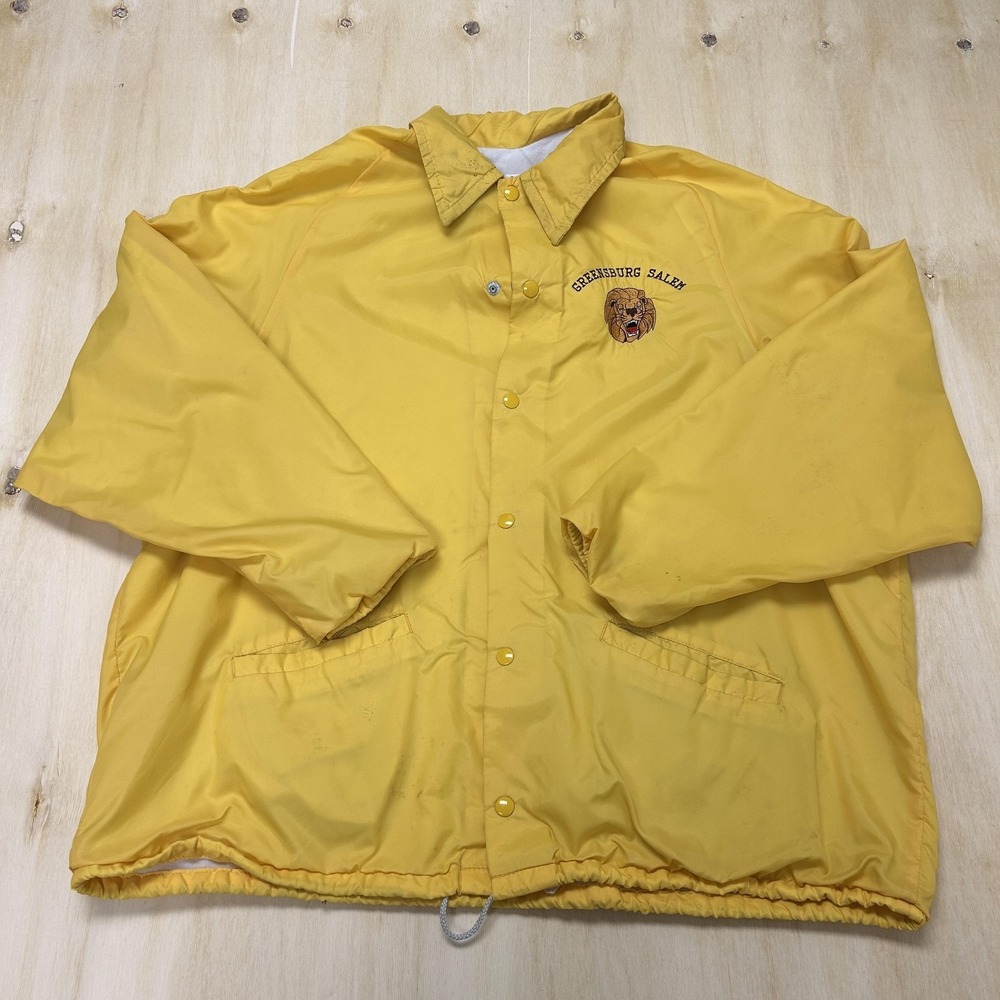 Vintage Greensburg Salem Lions Jacket Mens 2XL Yellow Don Alleson Athletic